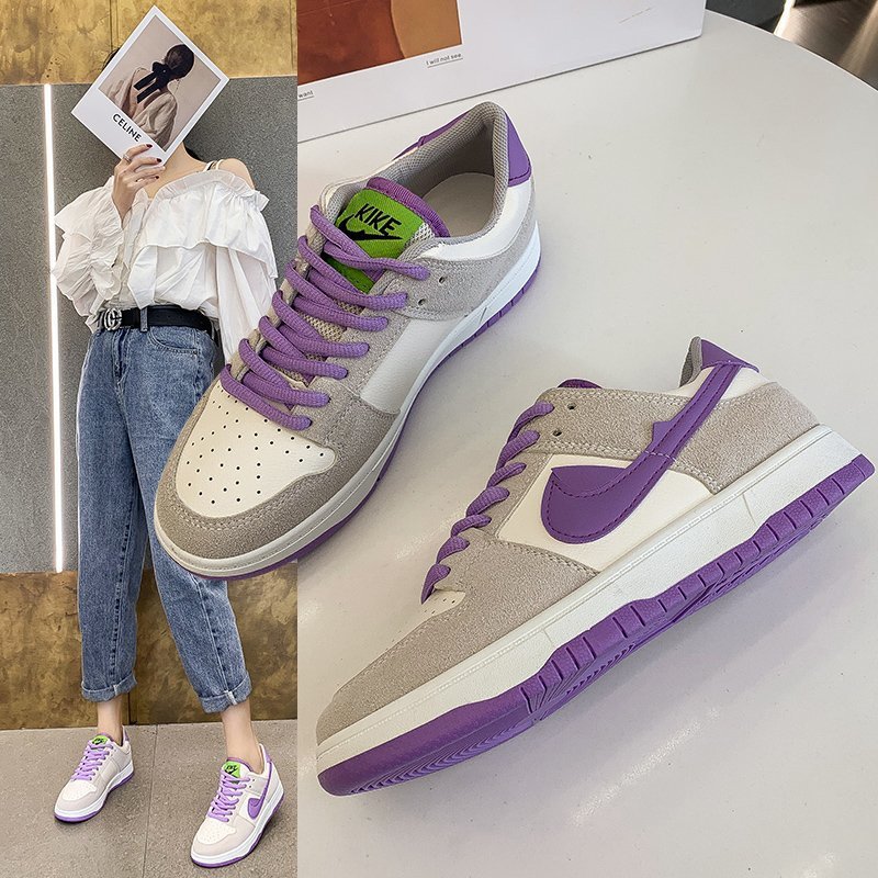 王一博同款勾勾小白鞋女韩版拼色运动休闲鞋学生板鞋潮|ms