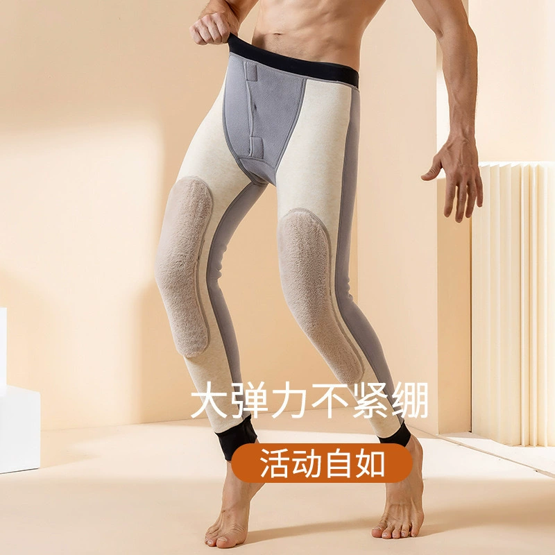 Мужские теплые брюки с плюшевым толстым осенью и зимой