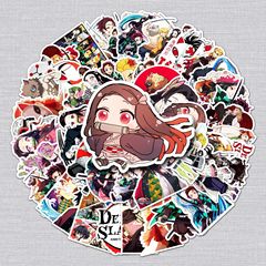 50 Ghost Blade Graffiti Stickers — Personalized Cross-Border Cartoon Anime DIY Stickers for Skateboards & Suitcases — Waterproof