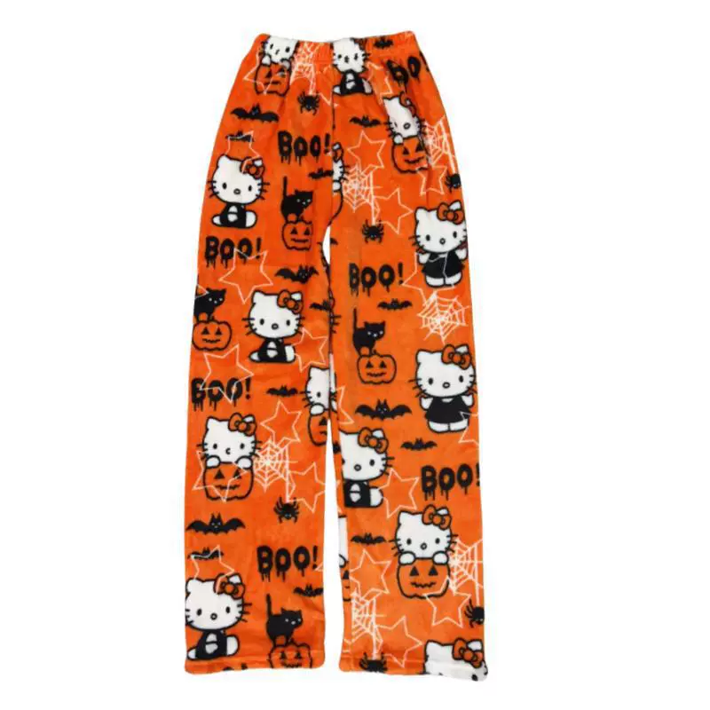 Фланелевые штаны Hello Kitty (женские) — тёплые флисовые пижамные брюки, размеры M–2XL