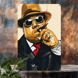 Retro Aluminum Plate Metal Square Plate Bar Concert Hall Decorative Painting Creative Restaurant Wall Hangings