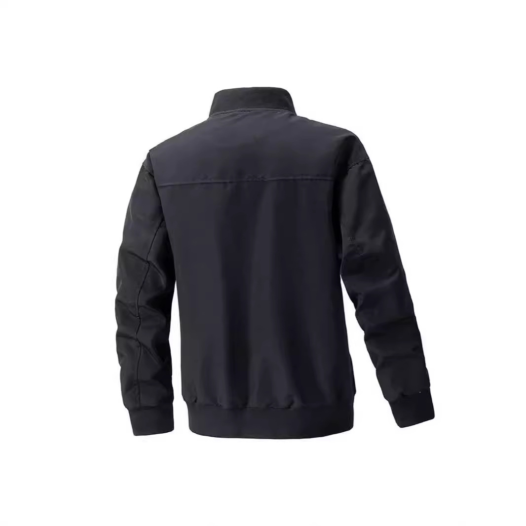 Odzież męska kombinezon lotniczy męska kurtka codzienna jednolity kolor odzież robocza kurtka z nitami retro high street mężczyźni_voghion.com