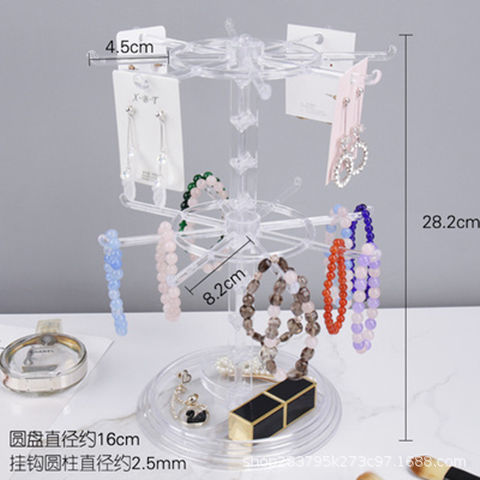 Jewelry display stand scarf mask socks gloves lipstick display stand stall rack rack pulley rotating floor
