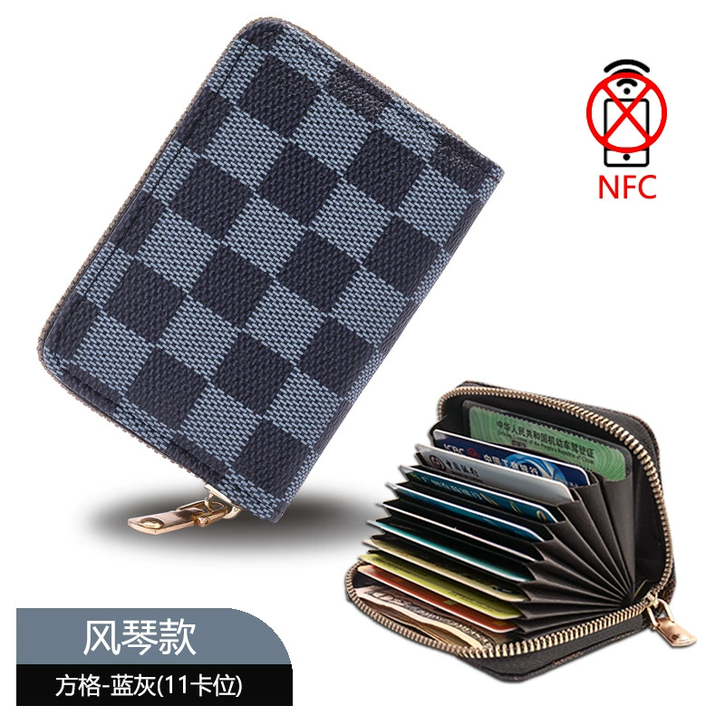 Clsso Organ Card Holder Wallet with Zipper - Korean Style Men's Card Organizer Set