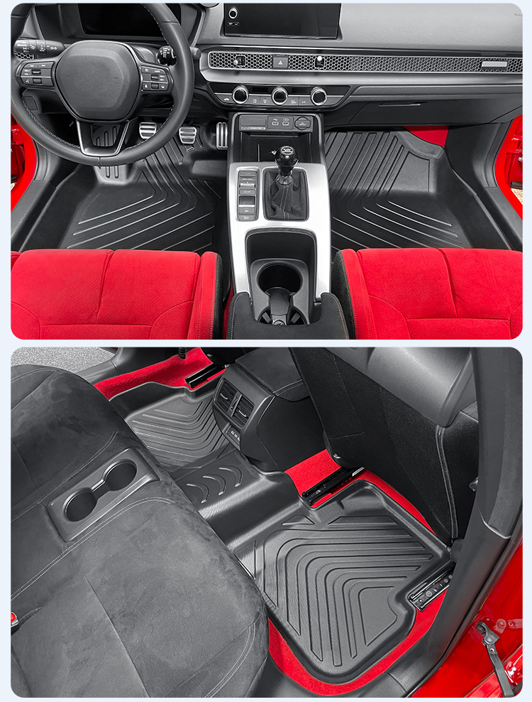 Suitable for 23 Honda Civic Type R Car Floor Mats Tpe Special Car Special Stain-Resistant Floor Mats Trunk Mats