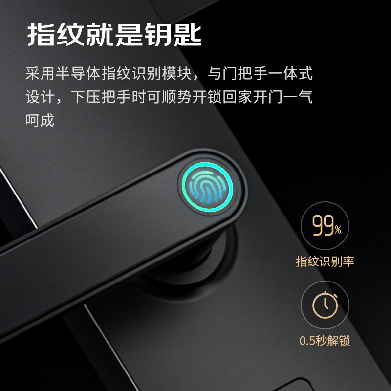 ベック/博克指紋ロックスマートドアロック家庭用防犯ドア電子暗号ロック体半自動スマートロック|undefined