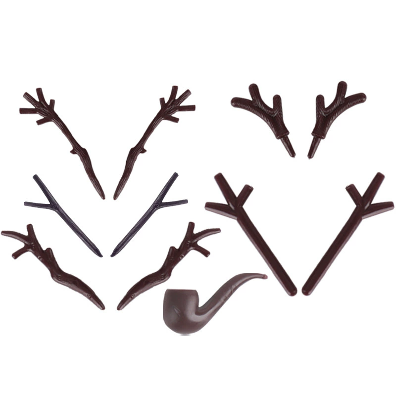 Миниатюрные аксессуары для снеговиков оптом, рождественские украшения своими руками, пластиковые рога, ветки, снеговик, декоративные поделки своими руками