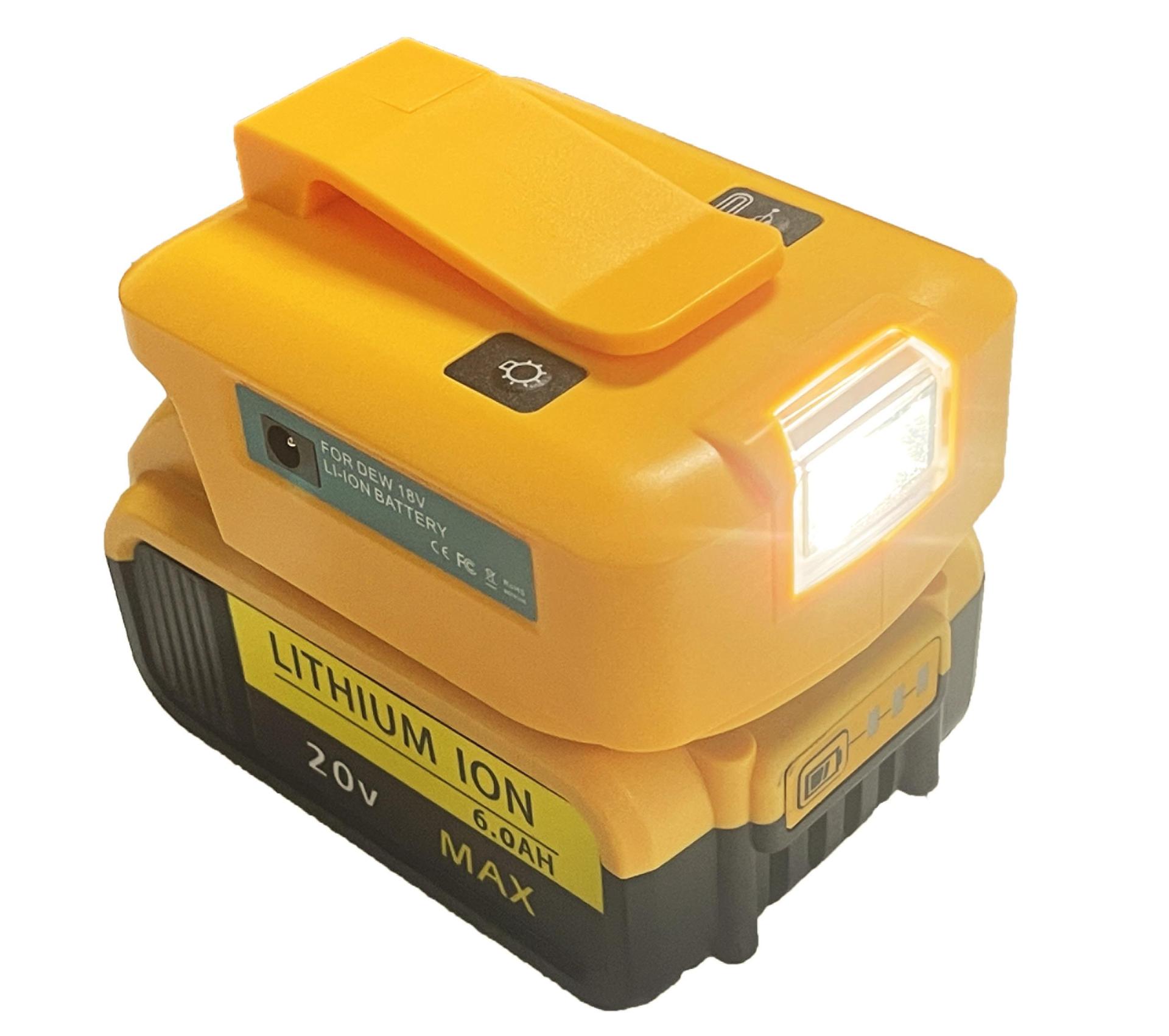 Applicable to Miyota Dewei Mowag Bosch Baude Lithium Battery ADP05 Belt Clip 12VDC/LED Light Converter