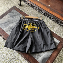 Alcatraz graphic cotton Bermuda shorts 8916 Black Yellow