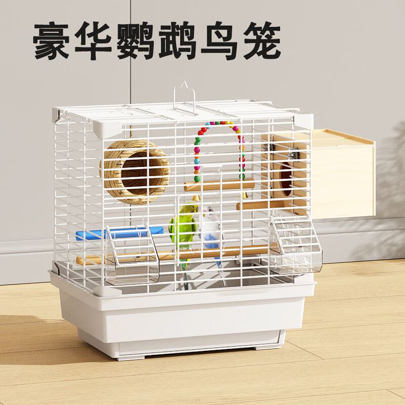 Parrot Cage Bird Cage for Home Use, Small Luxury Villa for Cockatiels, Budgerigars, Lovebirds, and Canaries Breeding