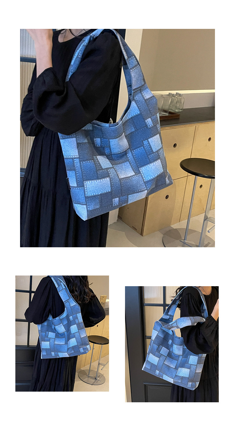 Women's Medium Cloth Plaid Streetwear Zipper Tote Bag display picture 2