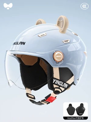 Motosiklet kaskı (dəbilqə) | Helmet - 3c-single-lens-blue-hd-short-lens-heatmax-removable-ear-protection-one-size-fits-all