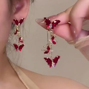 波西米亚夸张流苏耳环女民族风长款耳钉高级耳饰甜美温柔银针花朵|undefined