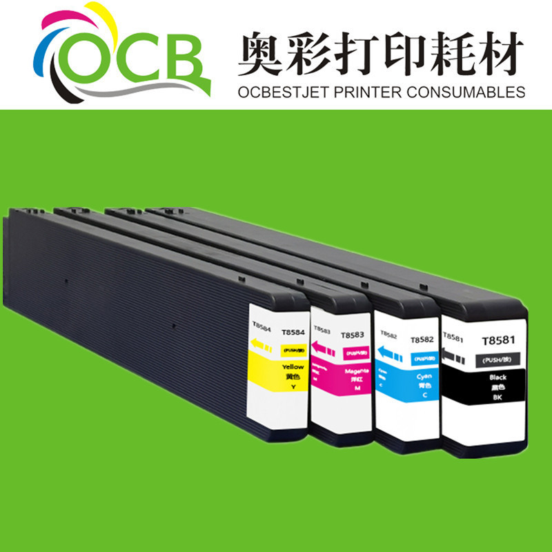 For Epson T8581 8582 8583 8584 Compatible Ink Cartridge WF-C20590a Business Jet Ink Cartridge For Epson T8581 8582 8583 8584 Compatible Ink Cartridge WF-C20590a Business Jet Ink Cartridge