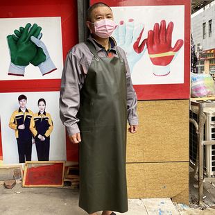 Shuangyu Green H05 Beef Tendon Waterproof Apron Oil Resistant Acid and Alkali Handling Marble Industrial Wear Resistant Strap Pisces Apron