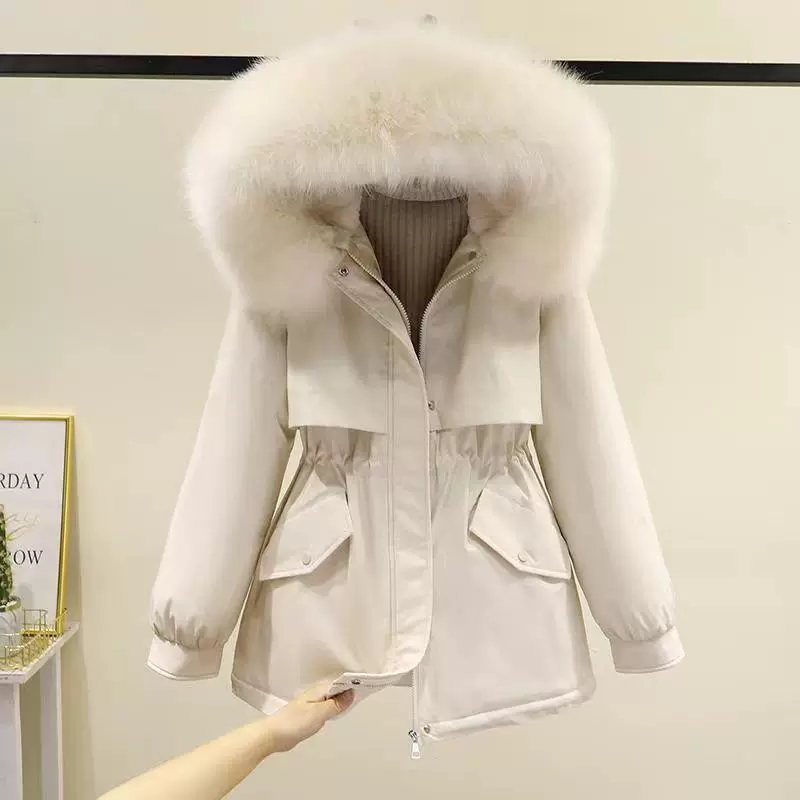 (), зимняя флисовая куртка, корейский стиль, западный стиль