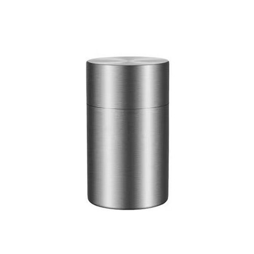 Stainless steel double-lid sealed tea cans for household kitchen cereals, snacks, coffee, dry goods and medicinal materials preservation storage cans