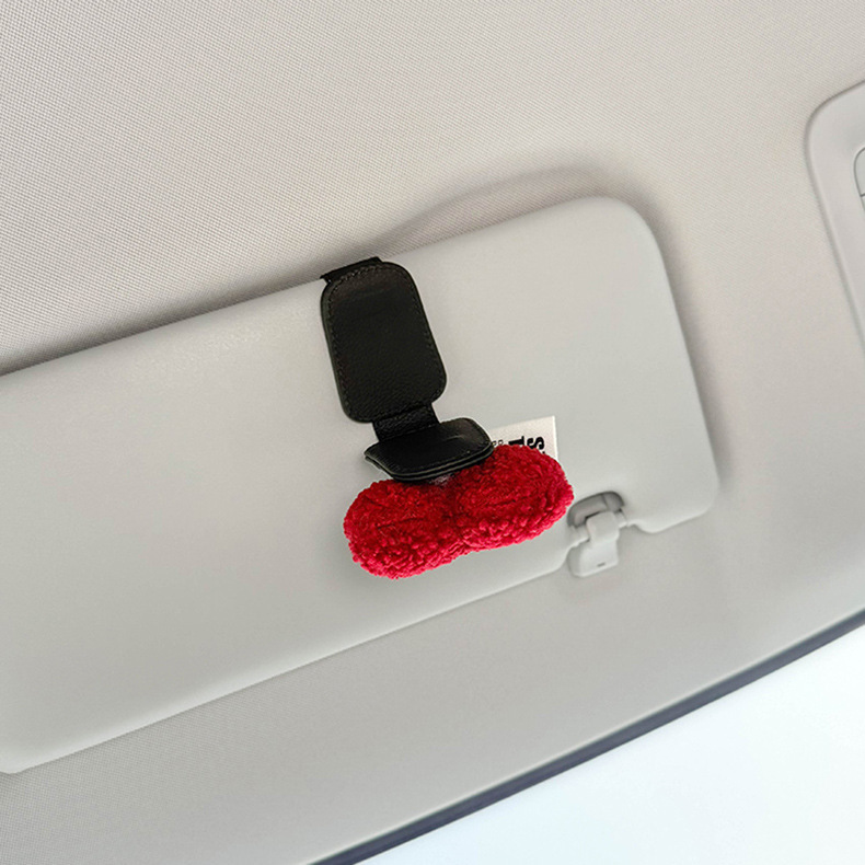 2025 New Car-Mounted Glasses Clip, Car Glasses Storage Gadget, Sun Visor Magnetic Sunglasses Clip, Cute In-Car Accessory for Women