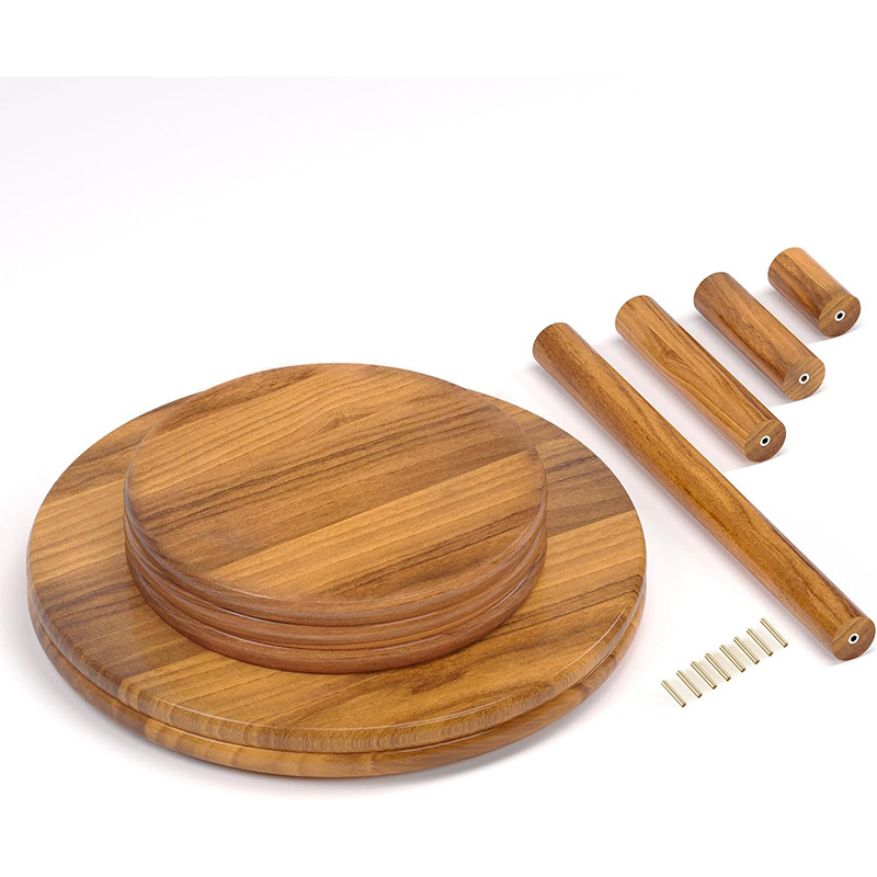 Decoración de mesa de postre de madera maciza multicapa cupcake tablero de bocadillos estante de exhibición de postre de madera tronco estante de pastel de madera