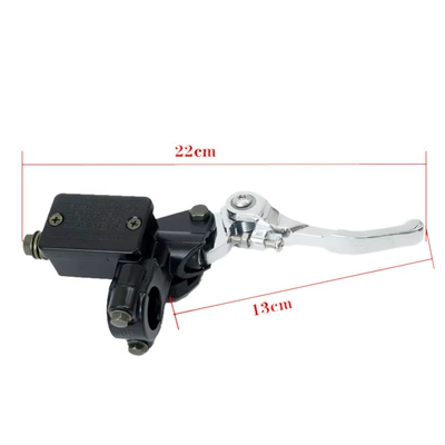 Hand Brake Left and Right Pumps — Motorcycle Handle Cover - d-type-right-pump-silver