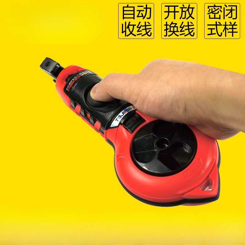 ♤日本墨斗自动收线木工画线器尼龙墨线工地放线工