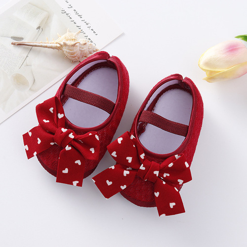  New Princess Shoes 0-3-6-10 Month Baby Shoes INS Baby Shoes Bow Single Shoes Soft Sole Toddler Shoes