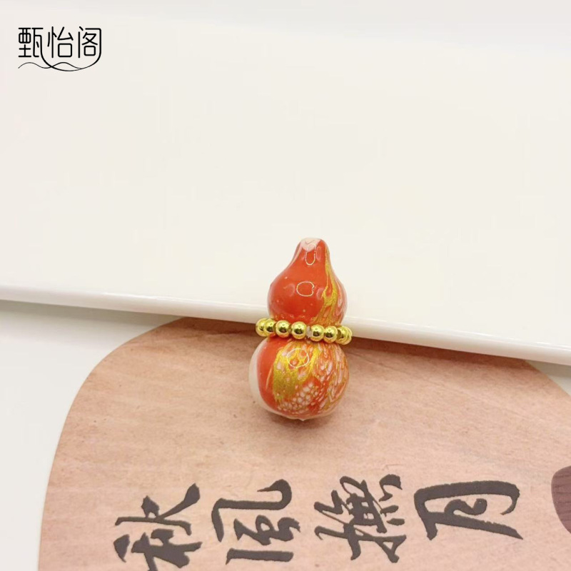 油画大漆葫芦金珠跑环腰线飘漆葫芦吊坠挂饰文玩配饰配件diy饰品|undefined