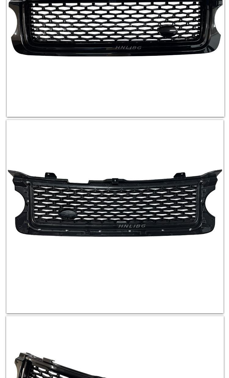 Suitable for 2010 Range Rover Executive Front Bumper Grille, Honeycomb Mesh, All-Black Supercharged Mesh, Lr026103