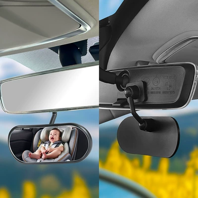 Wide-Angle Adhesive Type, Large field of view rear view auxiliary mirror
