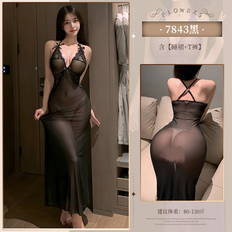 7843 ropa interior sexy, pura, sexy, vestido de pijama de seducción.