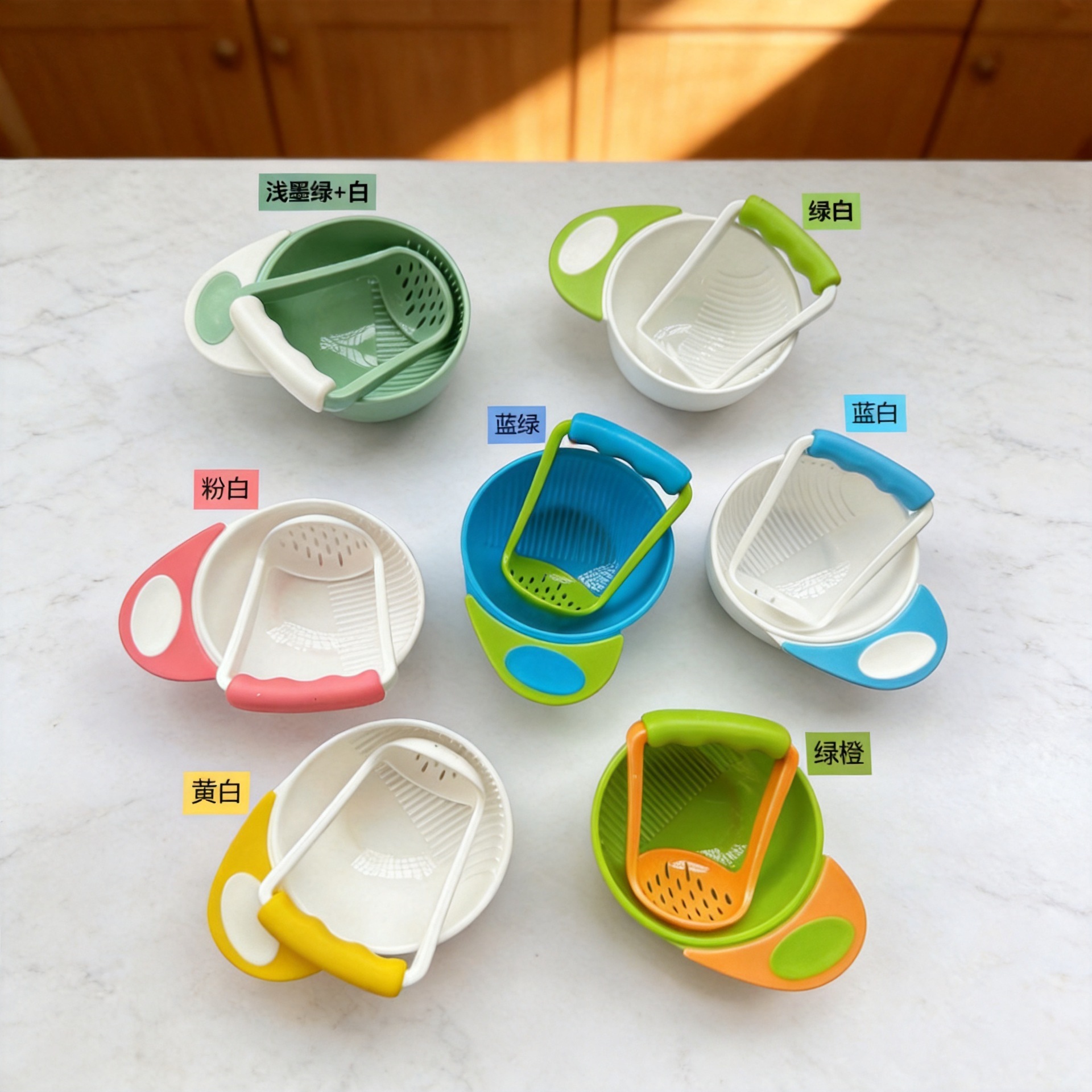 Baby food preparation tool, food grinding bowl, infant fruit and vegetable food preparation tool, grinding bowl and grinding stick set