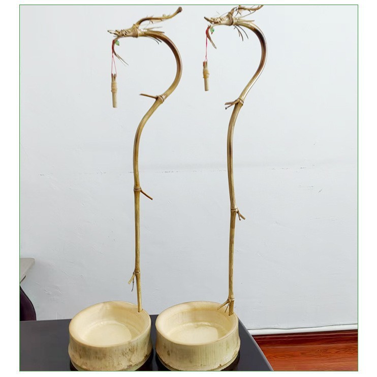 创意手工竹制龙挂香书房酒店倒流香熏香摆件茶台布景装饰龙头香架|undefined