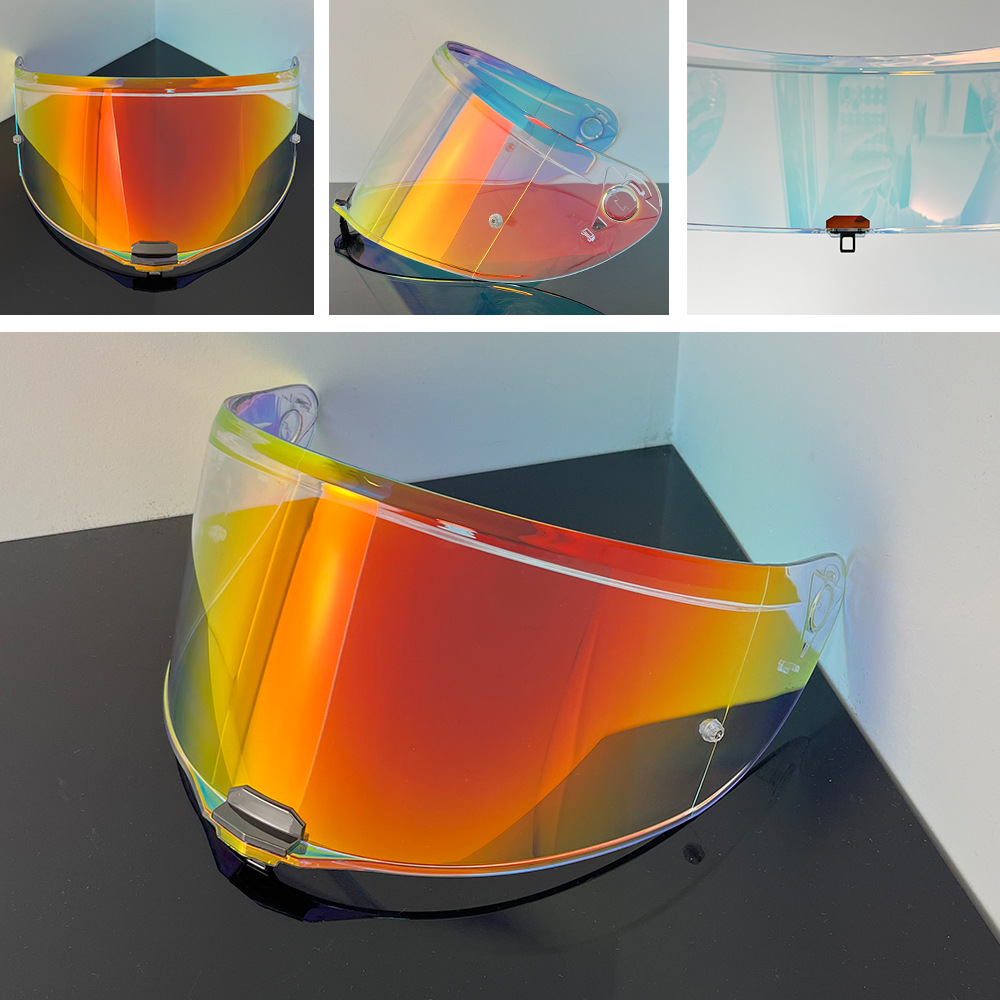 Ff811 Helmet Lens Adapted to Vector Ii, Citation Ii Full-Face Helmet Sunscreen Mirror Electroplating Multi-Color