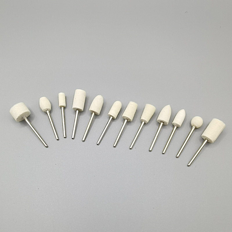 Juego de 12 cabezales de pulido de lana para taladro de uñas, cabezal de pulido de uñas eléctrico, juego de cabezales de pulido de lana, cabezal redondo.