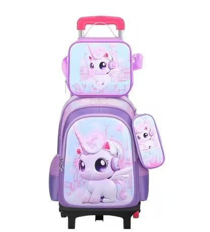 Mochila escolar fábrica 3D traje de tres piezas Shaodong escuela primaria al por mayor mochila de tres piezas de hombro de dibujos animados con protección de la columna