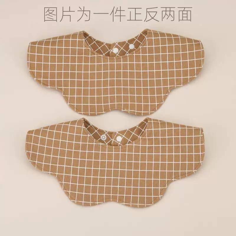 360围嘴(1条装)咖啡白格