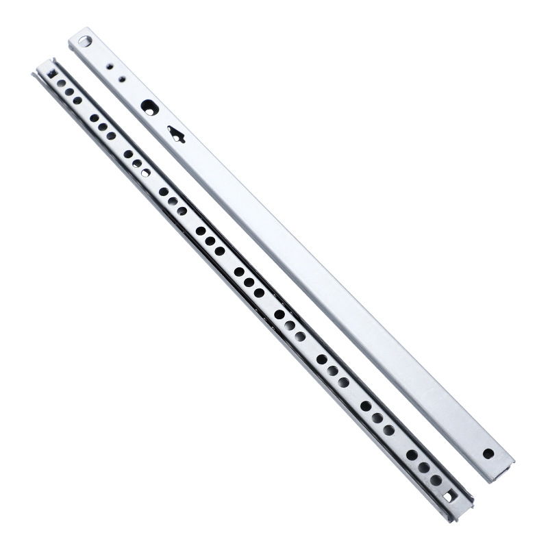 17mm wide two-way drawing slide 1708 two-section walking ball silent steel ball track small thin narrow guide slide