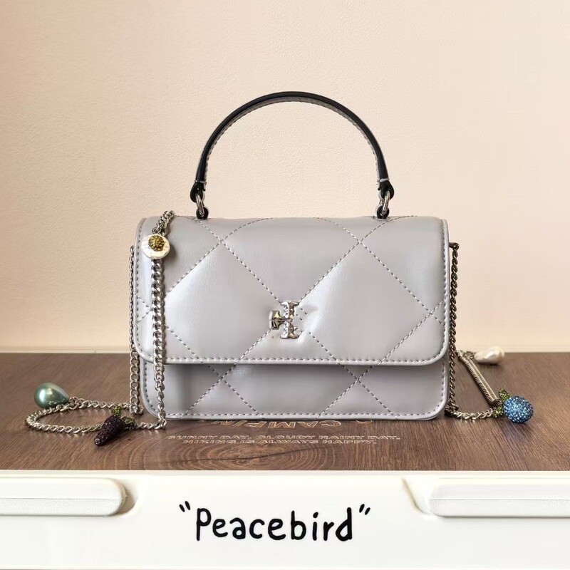 Original foreign trade TB Kira handbag with chain strap, quilted genuine leather women's bag, cross-border supply, one-piece drop shipping Original foreign trade TB Kira handbag with chain strap, quilted genuine leather women's bag, cross-border supply, one-piece drop shipping