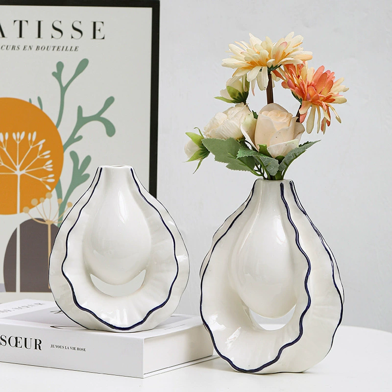 Керамическая ваза в скандинавском стиле легкая роскошная цветочная композиция для гостиной декоративная украшение сетка красный высокий смысл для украшения дома аквариум