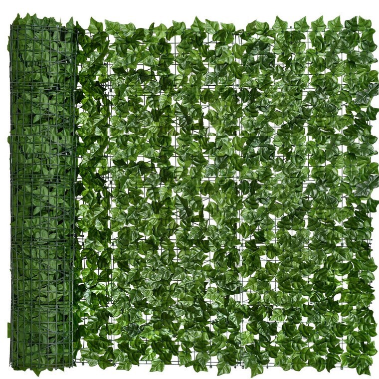 Artificial Ivy Privacy Fence, Artificial Hedge Fence, and Simulated Ivy Vine Leaf Decoration
