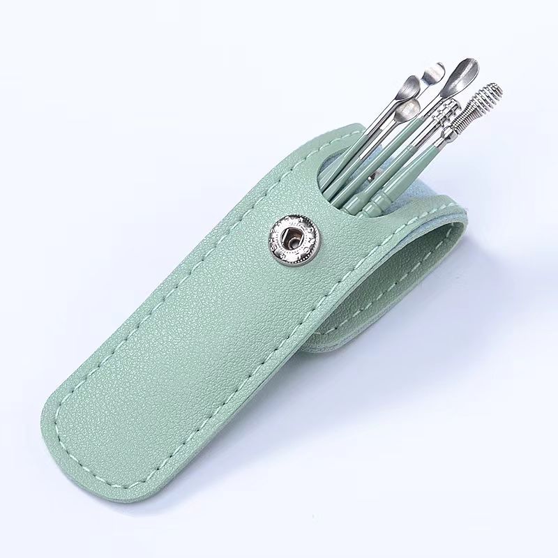 Juego de limpiadores de oídos portátiles en existencia, juego de 6 piezas, limpiadores de oídos con resorte en espiral para el hogar, herramientas para limpiar los oídos.