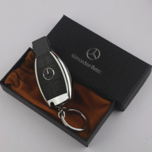 奔馳款鑰匙扣充電打火機 個性時尚電熱絲點煙器送禮商務簡約禮盒