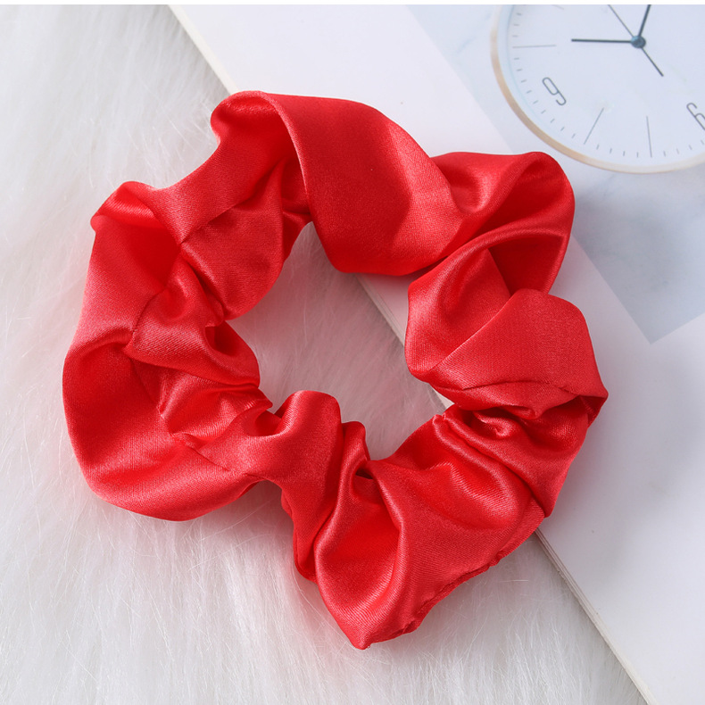 Women's Simple Style Waves Imitated Silk Rib-knit Hair Tie display picture 2