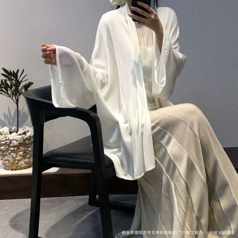 Custom-made casual style off-shoulder loose-fitting flowing cardigan for women, cashmere wool loose coat, Paperman, Fall 2026 Custom-made casual style off-shoulder loose-fitting flowing cardigan for women, cashmere wool loose coat, Paperman, Fall 2026