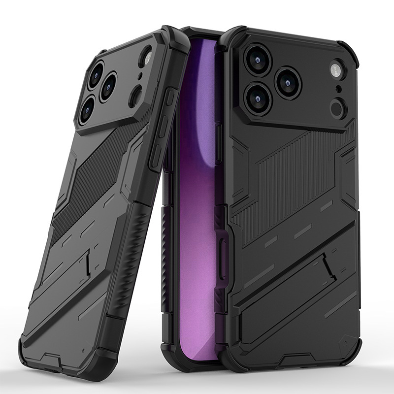 Suitable for Iphone17Promax Punk Phone Case Apple 16Pro Stand 15 Anti-Fall 14 Protective Cover 13