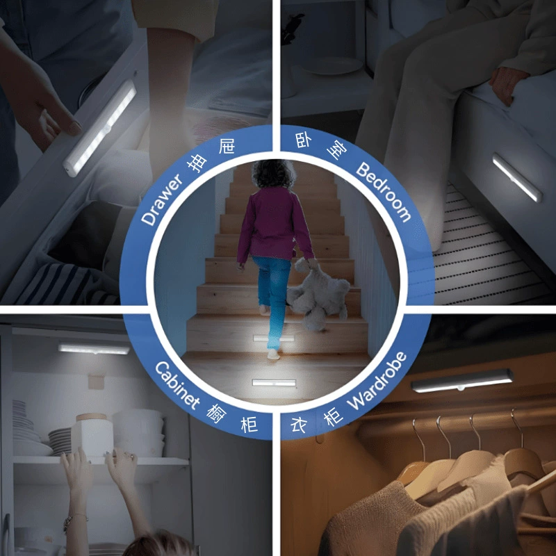 LED физиологическое индукционное rechargeable лампа, interior lighting для гардероба, обуви, ночник