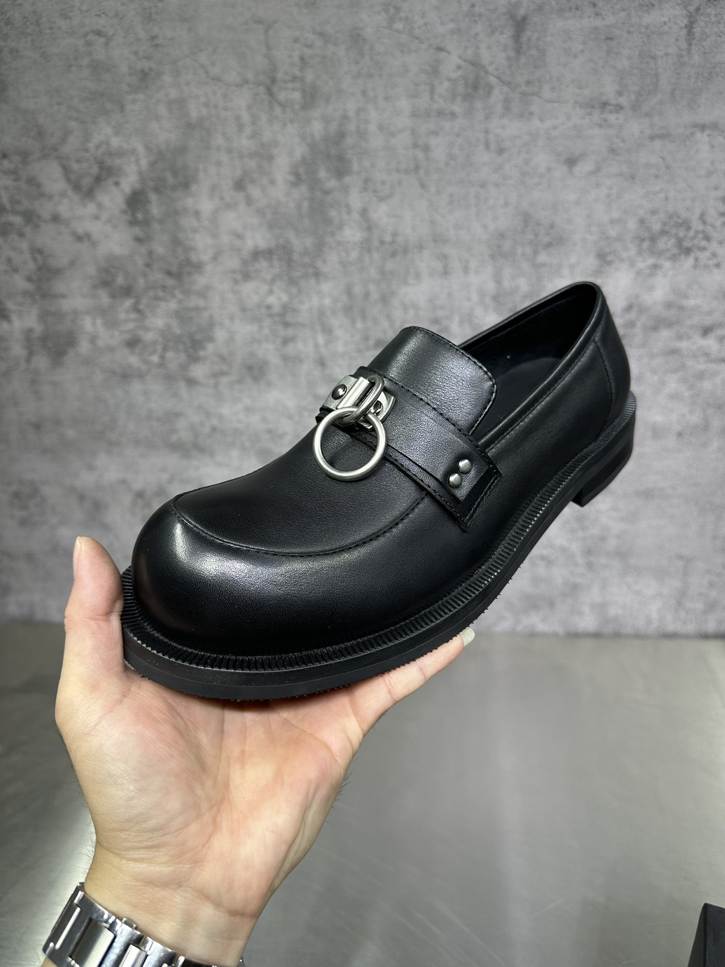 Quality Shoes Fashion Trend Men's Youth Outdoor Toe Black Thick Sole Platform Shoes Large Size Height Increasing Casual Versatile_vogvips.com
