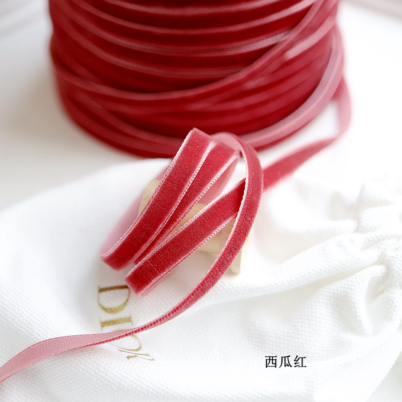1cm/0,6 cm cinta de terciopelo de color cinta de cisne cinta de bricolaje material hecho a mano cinta cinta cinta decorativa