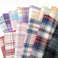 【新款现货】jk格子布料金银丝涤纶色织面料百褶裙服装裙子布diy