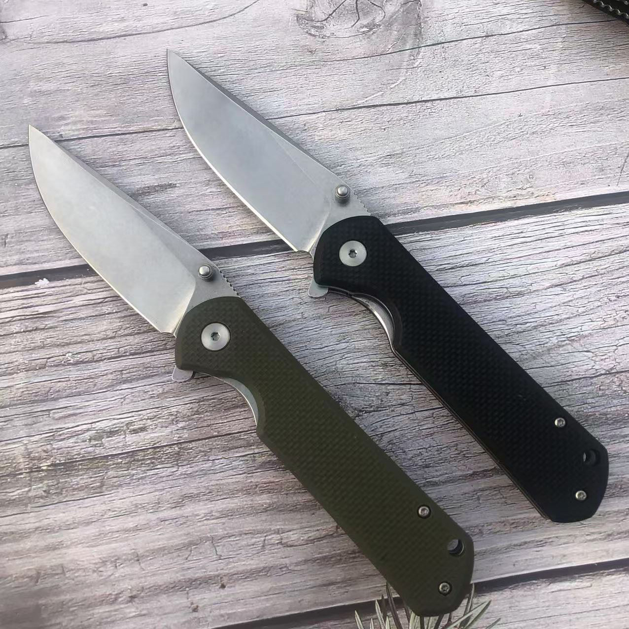 出口欧美跨境批发刀具G10手柄高档折叠刀户外小刀